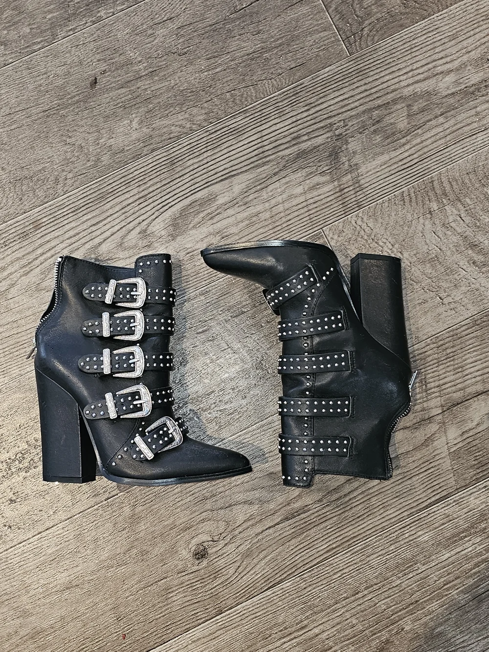 Steve Madden Black Leather & PU Men's Boot